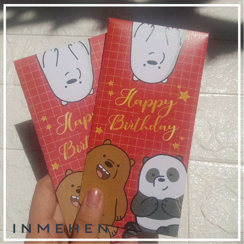 

WE BARE BEAR BIRTHDAY AMPLOP - ANGPAO INMEHEN ISI 6 PER PAK BAHAN TEBAL TEKSTUR