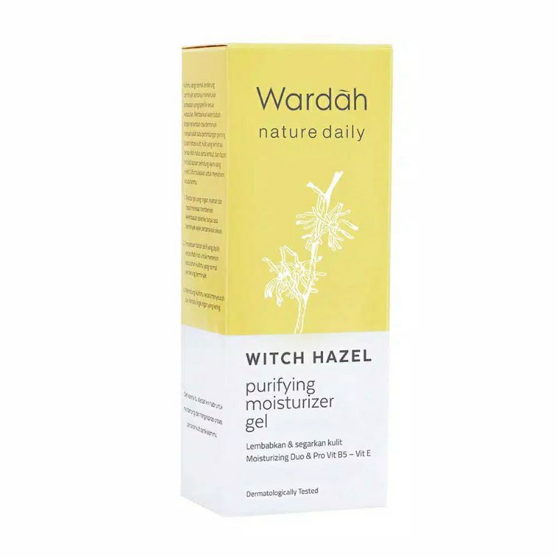 Wardah Nature Daily Aloe Hydramild Moisturizer Cream | Hazel Moisturizer Gel 40 ml