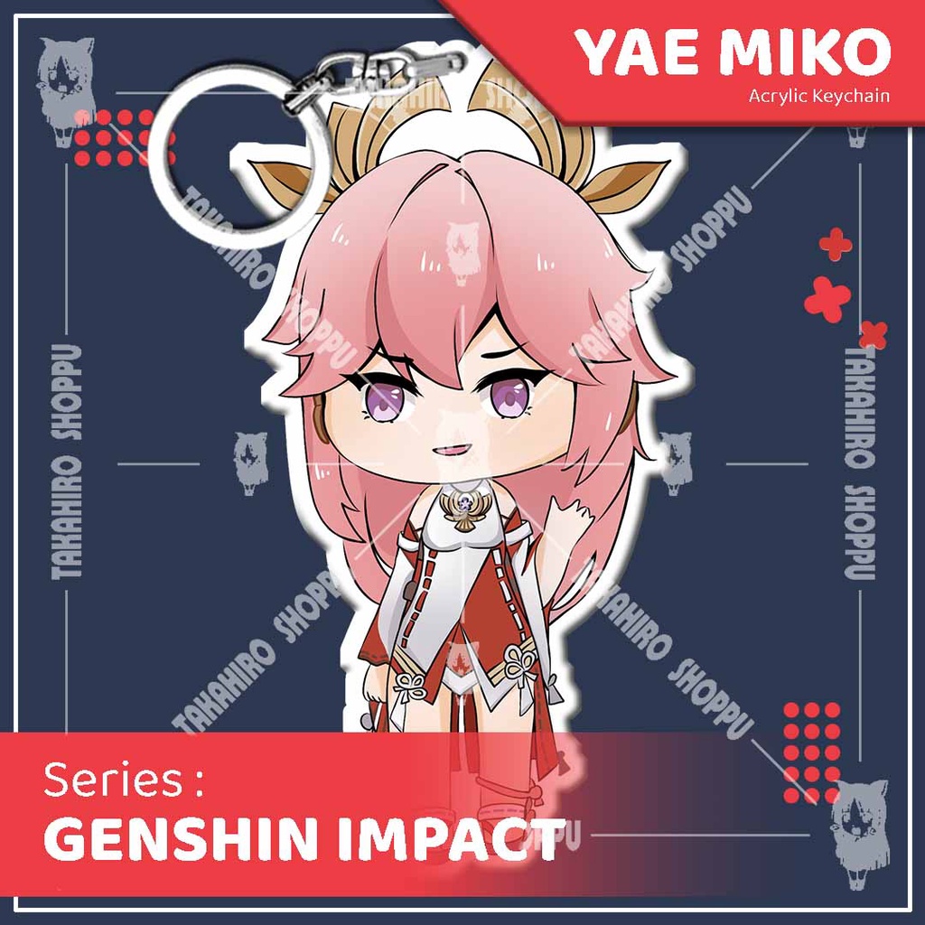 Gantungan Kunci / Keychain Akrilik Anime Genshin Impact YAE MIKO