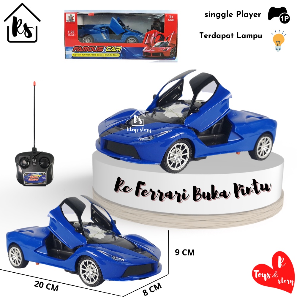 Mobil Mobilan Ferrari 029 RC Buka Pintu Mainan Anak Laki laki Mobil Remote Control Radio Control Hob