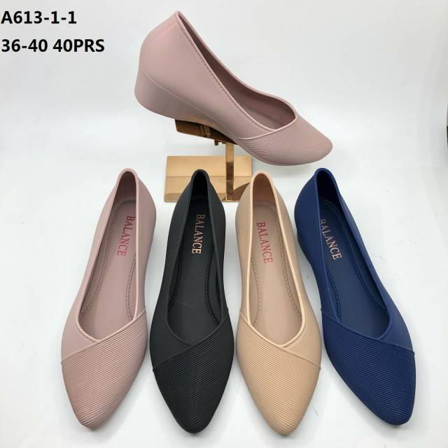 Sepatu Jelly Wedges import 613 (4cm)