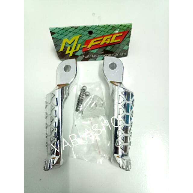 Step Mufac Chrome footstep chrome Mufac step belakang matic universal