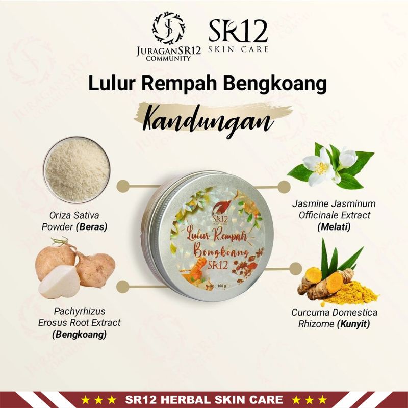 Lulur SR12 | Scrub Cream Coffee SR12 &amp; Lulur Rempah Bengkoang SR12 | Perawatan Tubuh SR12 Skincare