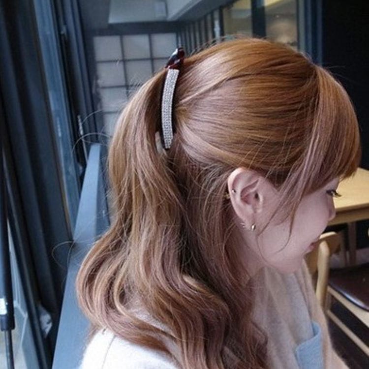 Jepit Rambut Pisang Korea premium full permata zirkon original import  mode baru