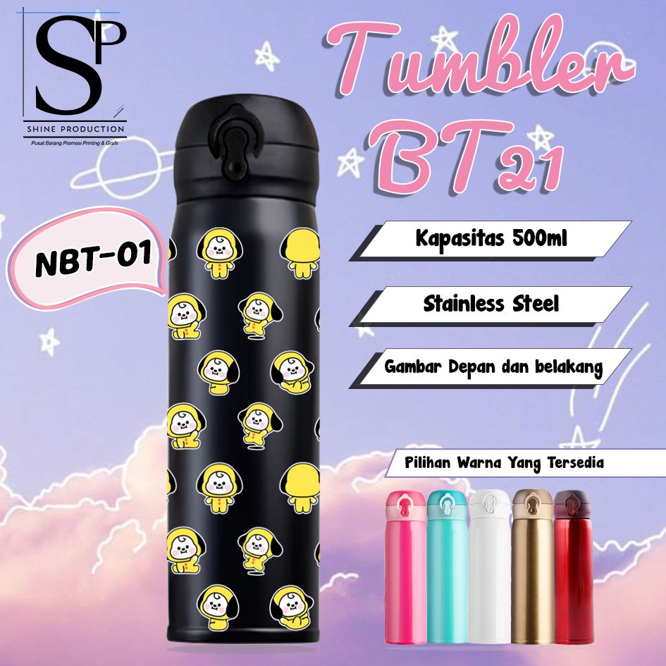 BT21 Botol Minum Tahan Air Panas BTS Termos Tumbler BT21