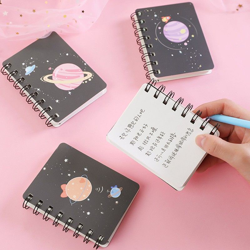 

[riBBon] Notebook Mini Motif Galaxy / Buku Catatan Kecil Spiral