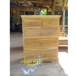 Nakas almari lemari kayu jati ukir nakas laci 5 minimalis kayu jati mentahan