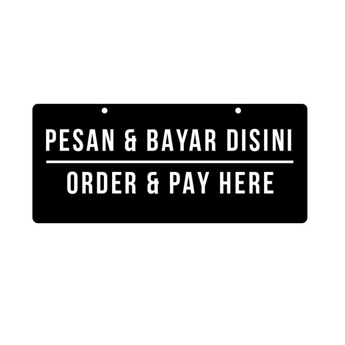 

Sign Akrilik Order Pay Here Printed | Papan Cafe | Sign Label helloto99 Segera Dapatkan