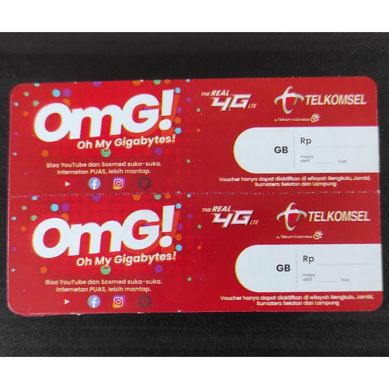 Voucher Telkomsel OMG 3,5GB area Sumbagsel