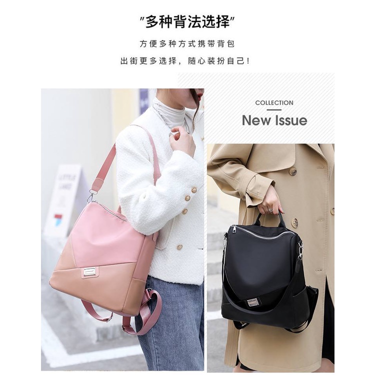 TAS RANSEL BACKPACK WANITA FASHION KOREA MULTIFUNGSI IMPORT 3329 ANTI AIR SEKOLAH KULIAH KERJA WEEK