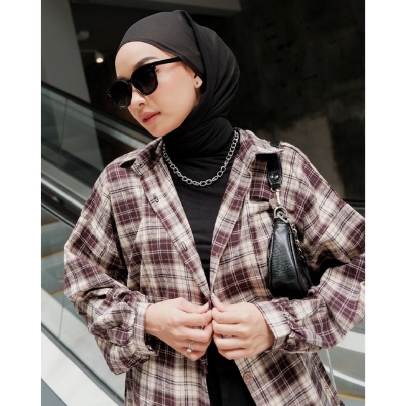 KIMBERLY OVERSIZE FLANEL / KEMEJA FLANEL TARTAN