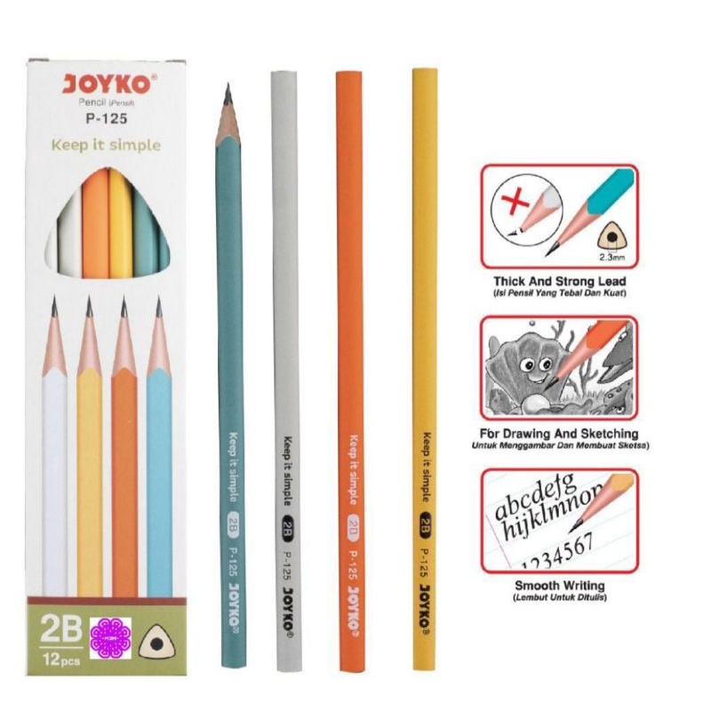 

MG - PENSIL 2B SEGITIGA P 125 JOYKO (12 PC)