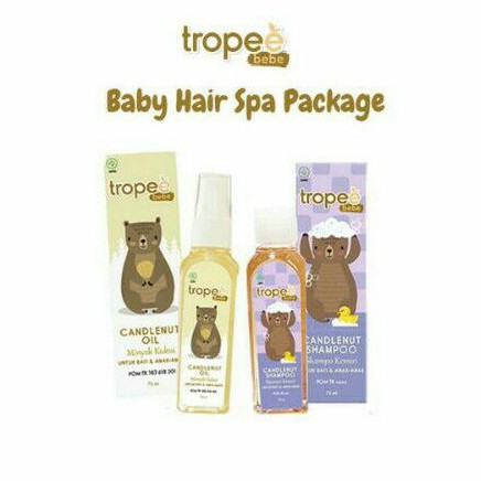 Tropee Bebe Candlenut Shampoo 100ml / Trope Bebe Shampo Kemiri Bayi Penumbuh Rambut Bayi Hair Oil Candlenut Hair Lotion Losion Bayi Perawatan Rambut Bayi Traveling Kit Newborn