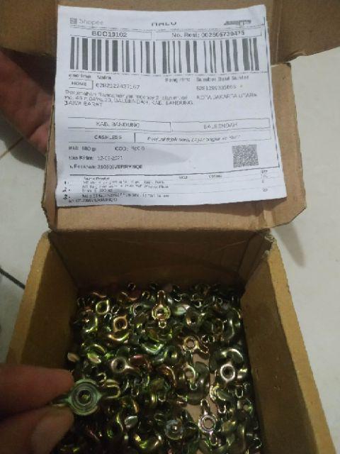 M5 Mur Kuping Wing Nut Kupu - Kupu Putih