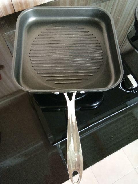 Wajan Panggang Keramik Ceramic Square Grill Pan Maxim 28 Cm