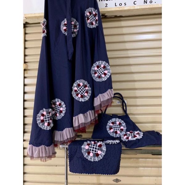 mukena bordir timbul mukena set