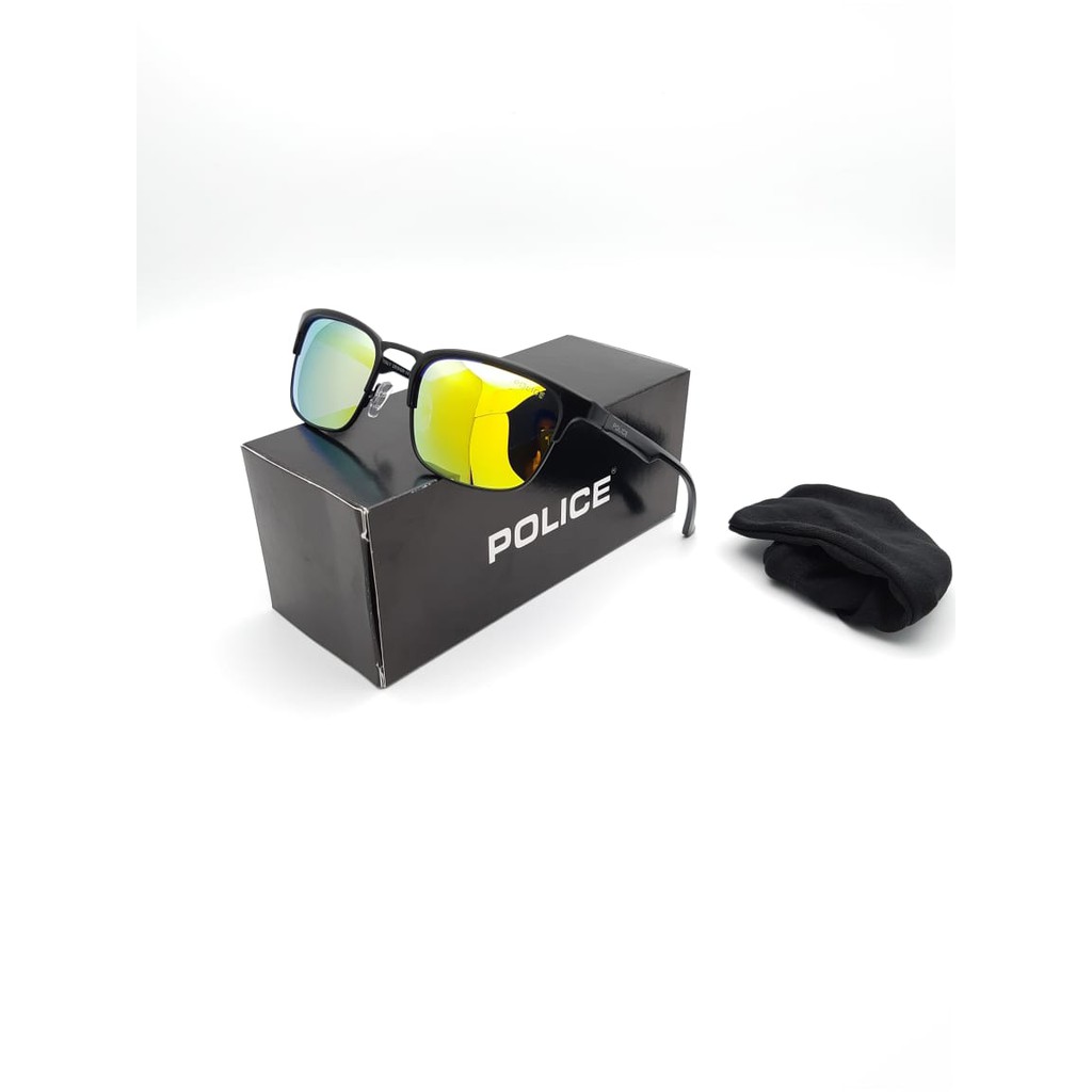 Sunglass Kacamata Sepeda Pria Kacamata Police A9918 Lensa Anti UV