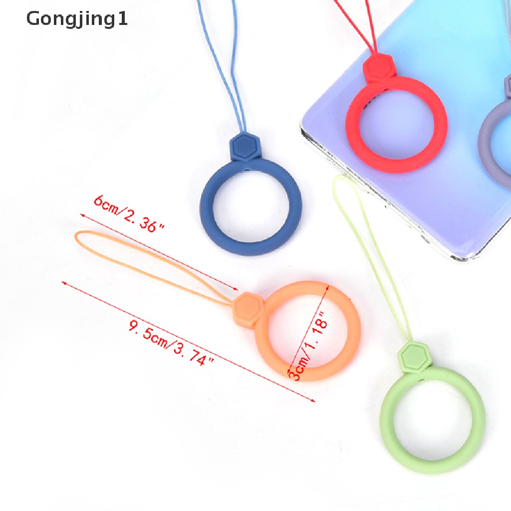 Gongjing1 Tali Lanyard Handphone Universal Bahan Silikon Anti Hilang