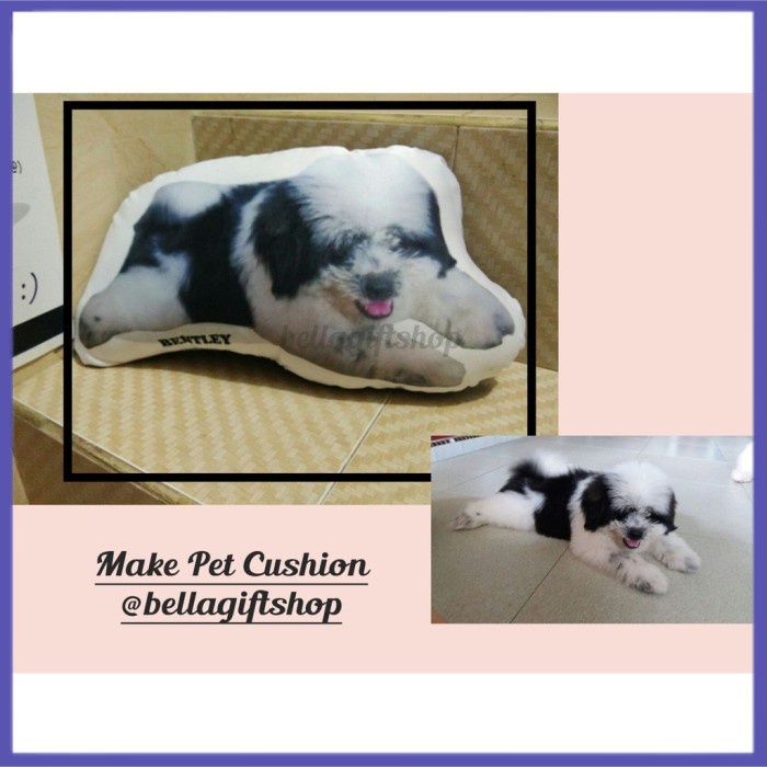 ✔ COD ✔ Custom Pet Pillow | Bantal Anjing | Bantal kucing | Bantal Hewan | - tinggi 40