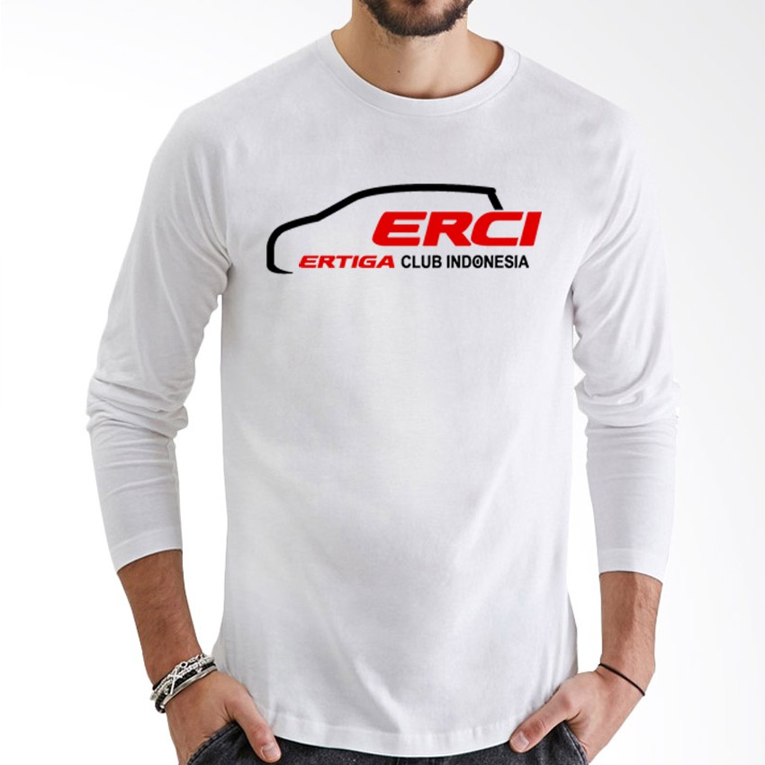 Kaos Distro  ERTIGA  CLUB White Lengan Panjang Premium