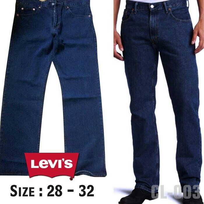 Celana Jeans Regular Fit - Standar Levis Biru Tua Pria - Size 28-38