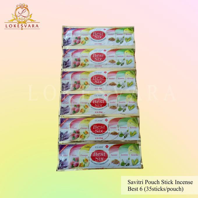 Kualitas Terbaik] Dupa Hio Wangi Harum India Aromaterapi Savitri Pouch Best Six