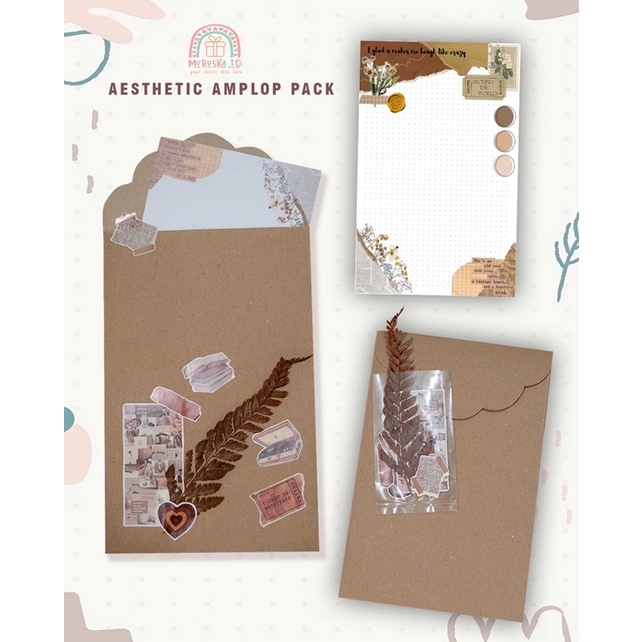 

amplop pack aesthetic post card sticker