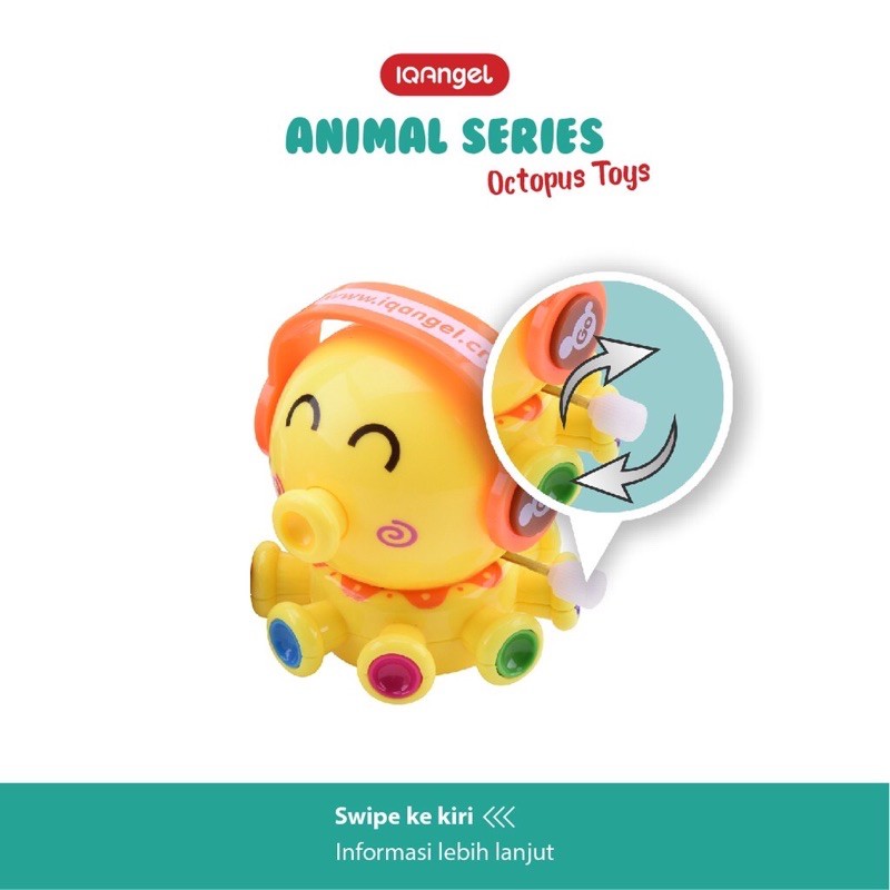 Iq Angel Octopus Toys - Mainan Edukatif Motorik Bayi Gurita Lucu - Mainan Putar Bergerak