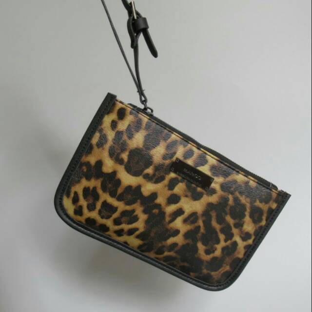 mango leopard bag