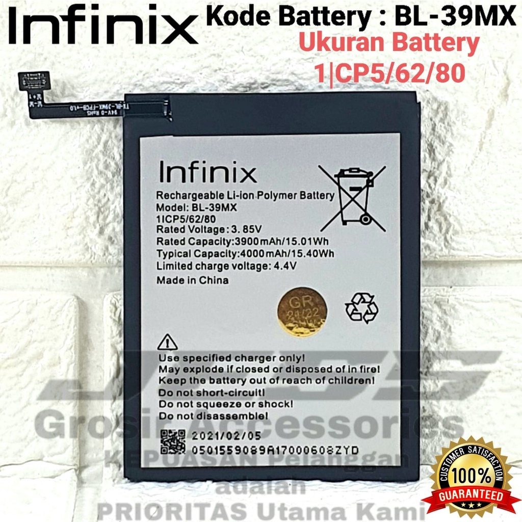 Baterai Battery Original INFINIX S5 Pro - X660 - X660B Kode Batre Infinix BL-39MX BL39MX