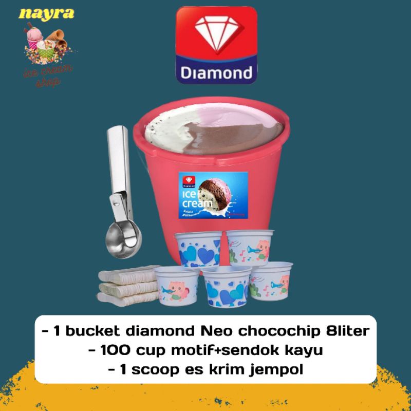 

Diamond ice cream paket ultah 8L