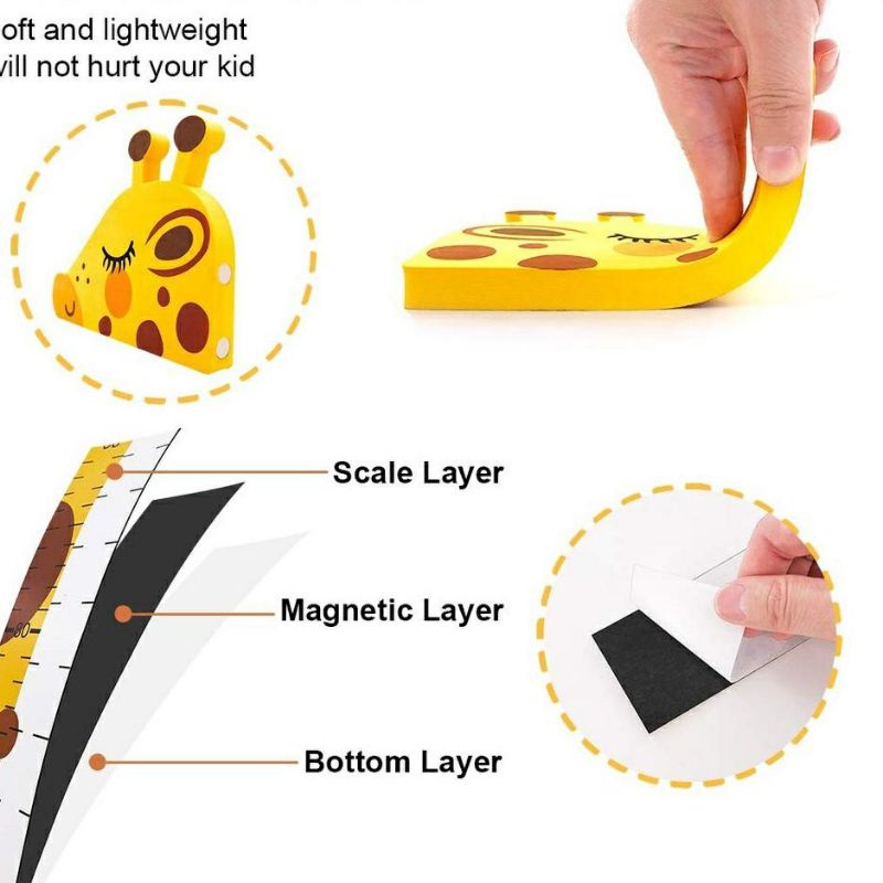 Pengukur Tinggi Badan Anak Magnet Wall Sticker Kiss Heit Measurement