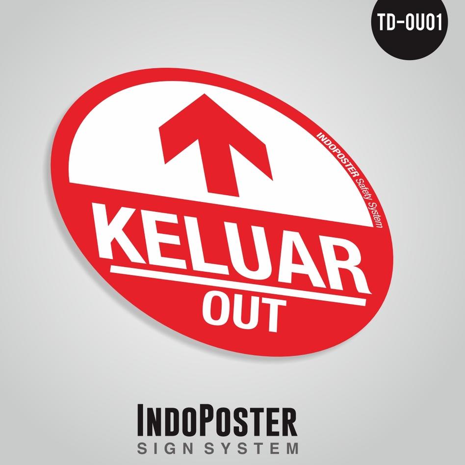 

[PROMO HBD98] 1 Paket Stiker Pintu Tanda Panah Keluar Masuk K3 Safety Ready Stock