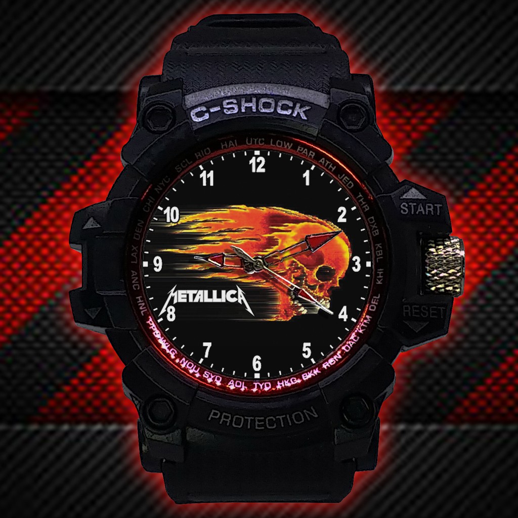 (ISTIMEWA BOSSQUE) JAM TANGAN METALLICA LIST MERAH - EXCLUSIVE 7