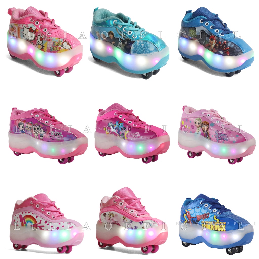 SEPATU RODA ANAK BISA NYALA  RODA 4