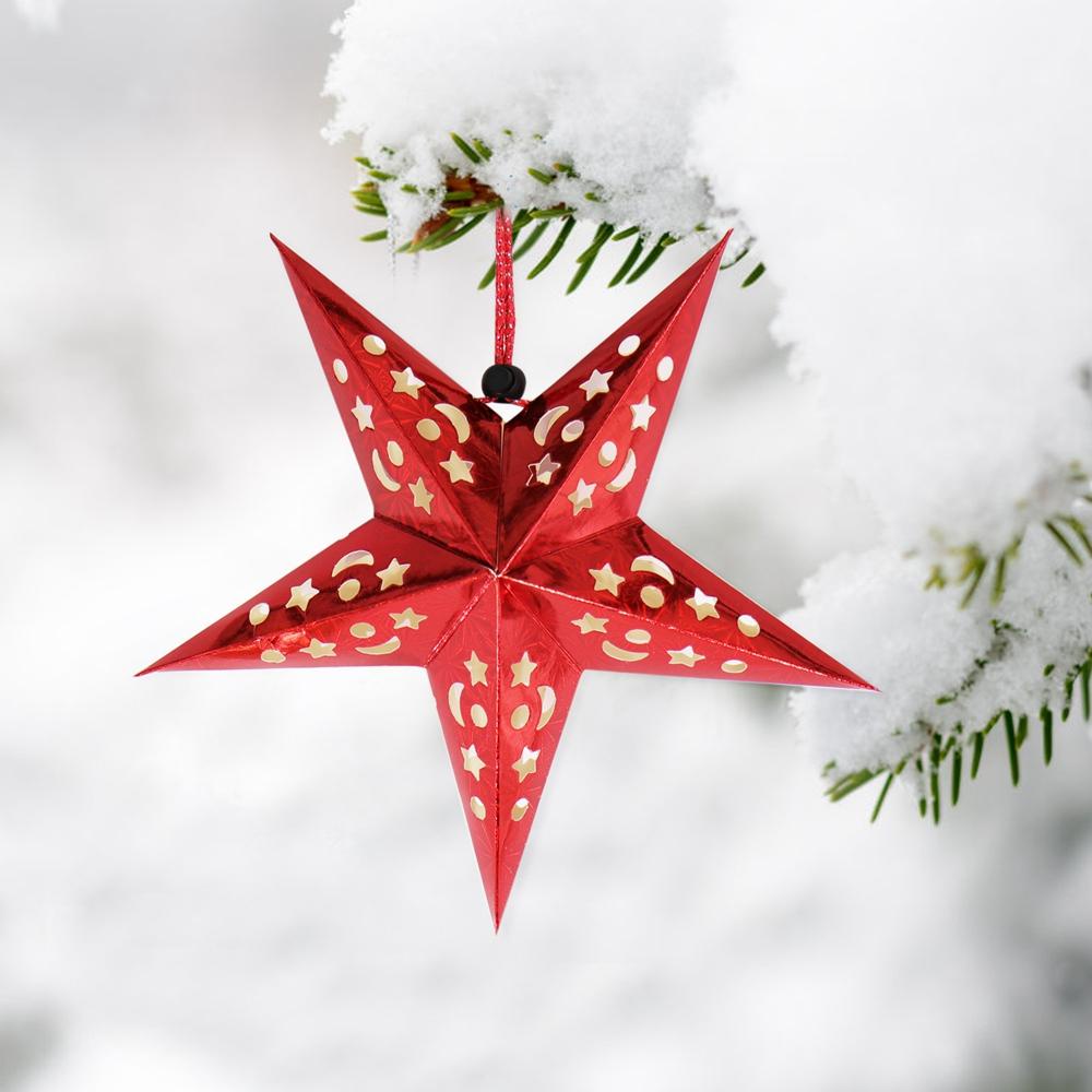 [Elegan] Paper Star 30cm/45cm DIY Dekorasi Gantung Kap Lampu Pesta Natal Pernikahan