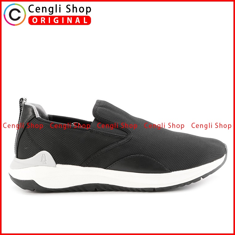 SEPATU HUSH PUPPIES PRIA ORIGINAL TERBARU SLIP ON CASUAL HITAM HM001