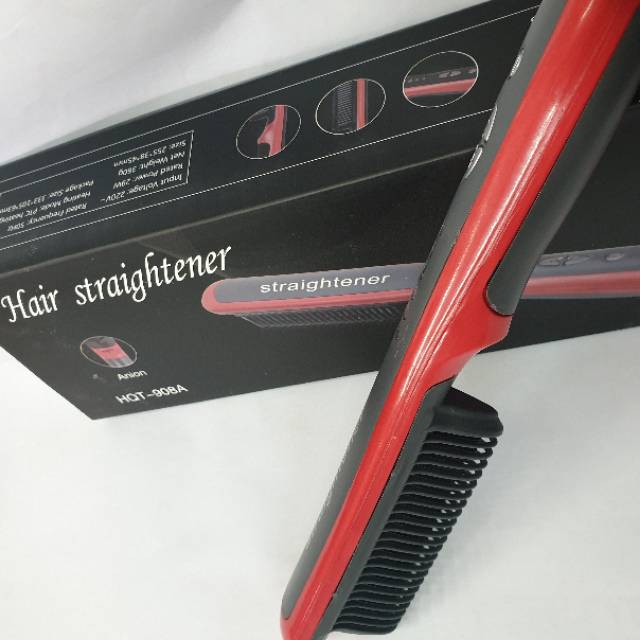 Alat Catok Rambut Lurus Sisir 908 Hair Fast Straightener 2in1 Rebonding Blow Keriting Pria Murah