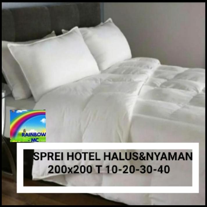 Sprei Putih Polos 200X200X30&200X200X40