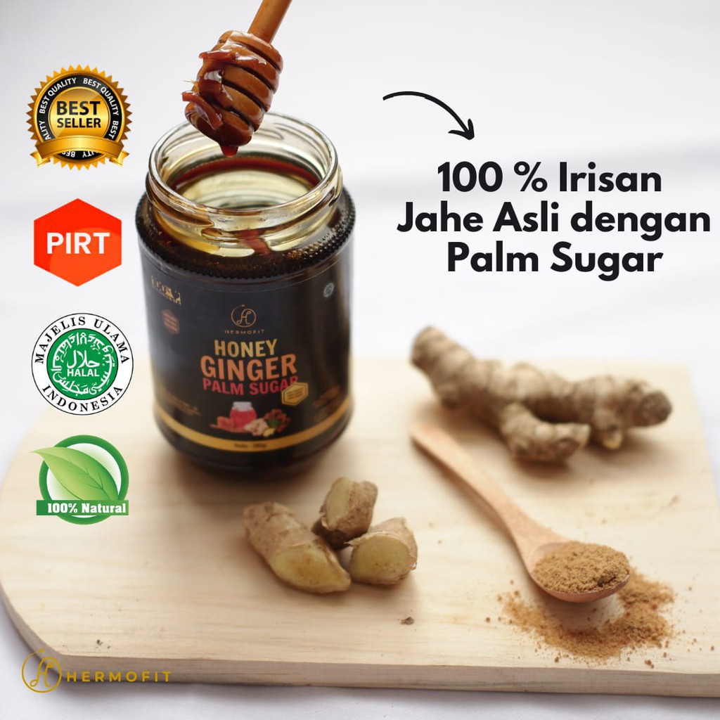 

Hermofit Honey Ginger Palm Sugar 380 Gr | Best Seller | 100% Madu Asli