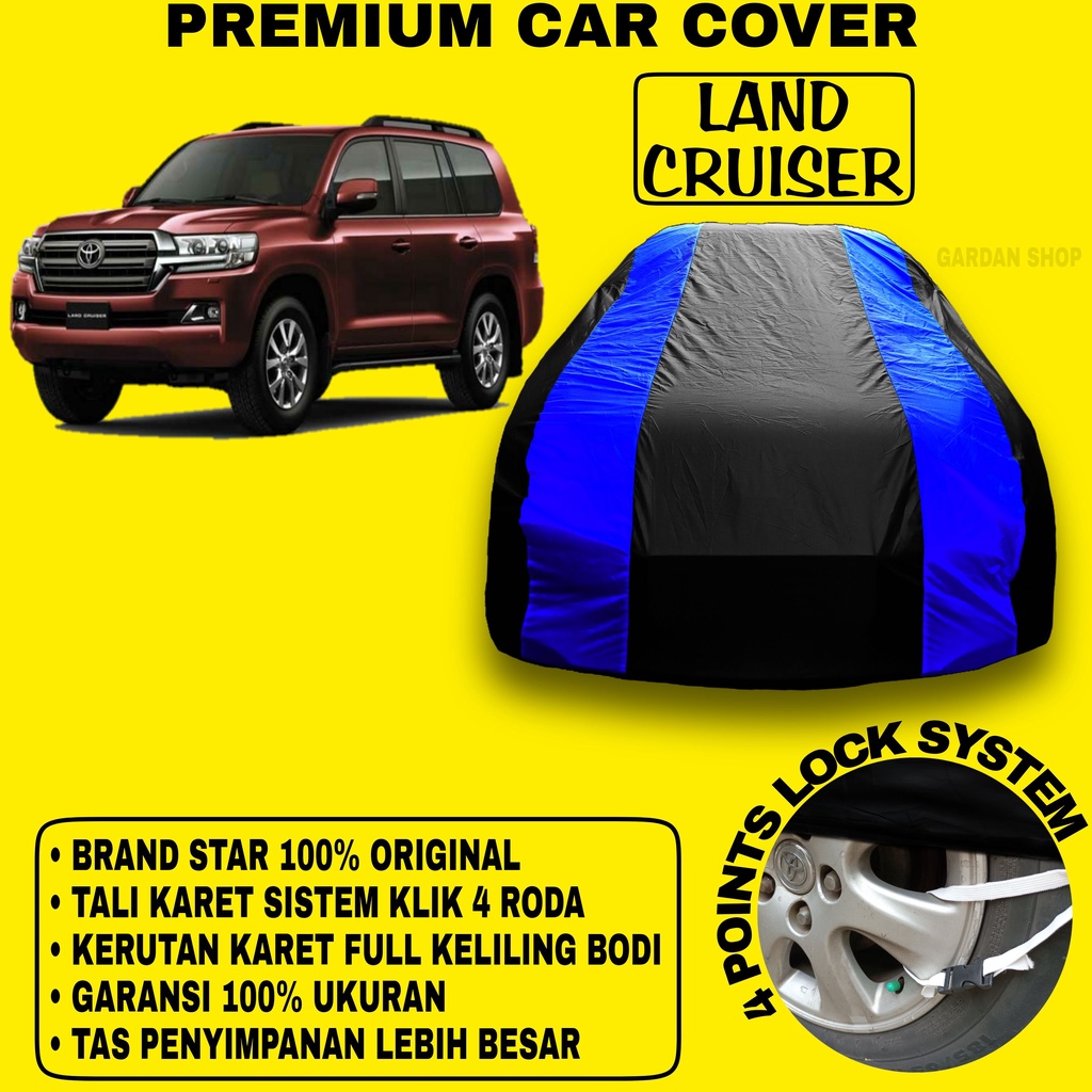 Body Cover LAND CRUISER Sarung Strip BIRU Penutup Pelindung Selimut Bodi mobil Cruiser PREMIUM Blue