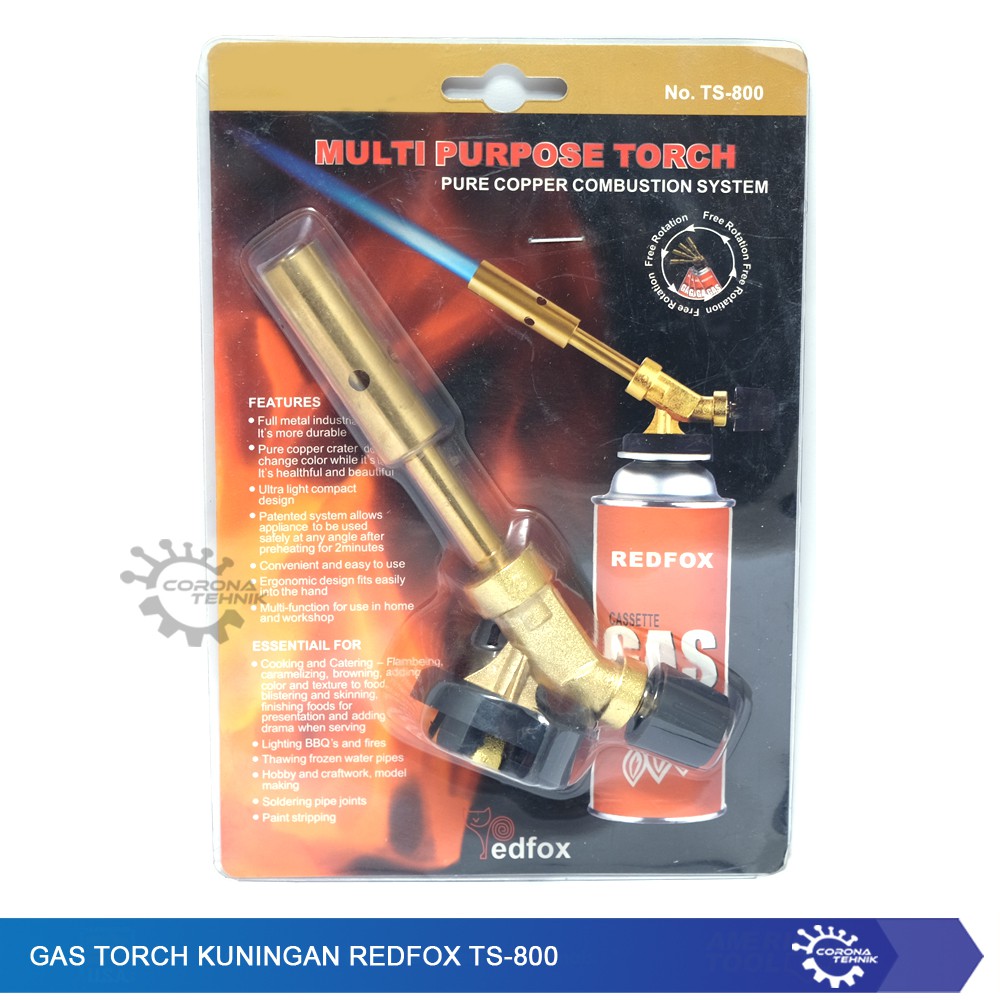 Gas Torch Kuningan Redfox TS-800