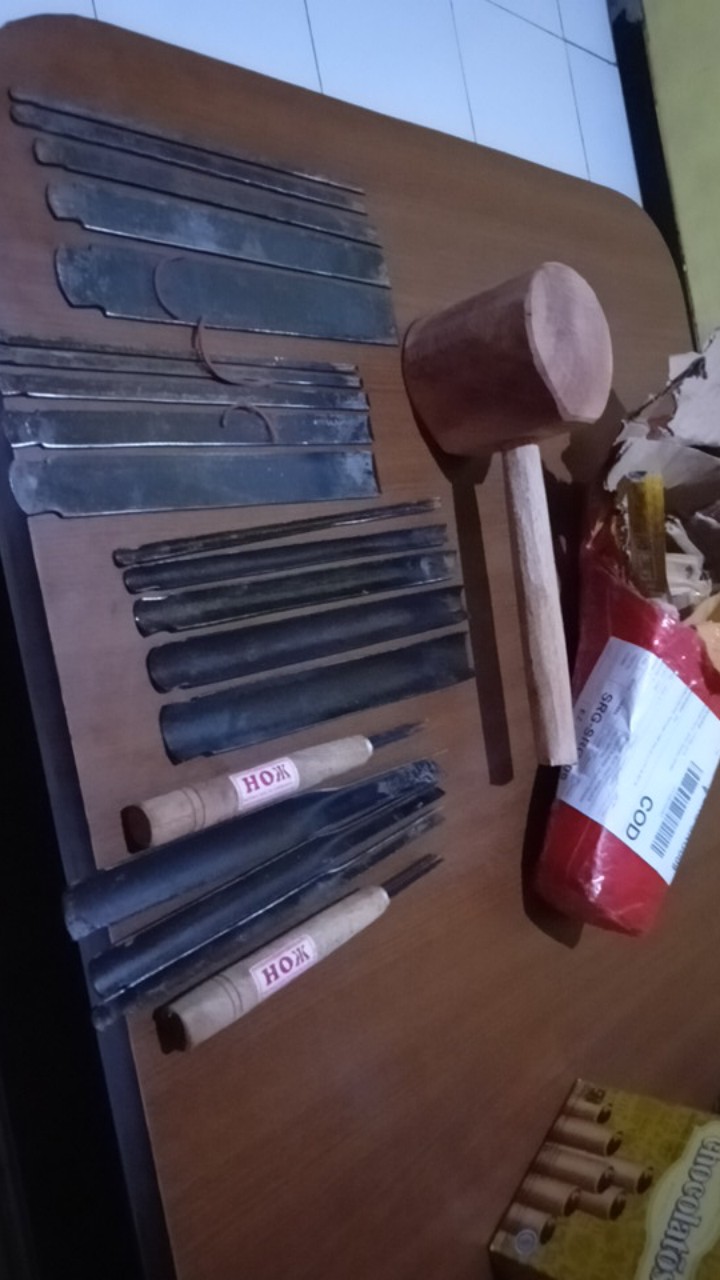 Alat Pahat Tatah Ukir Serba 5 Murmer Lengkap Dengan Palu Ganden