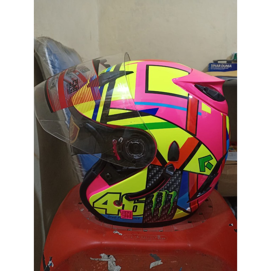 Helm centro kw 2 kaca motif