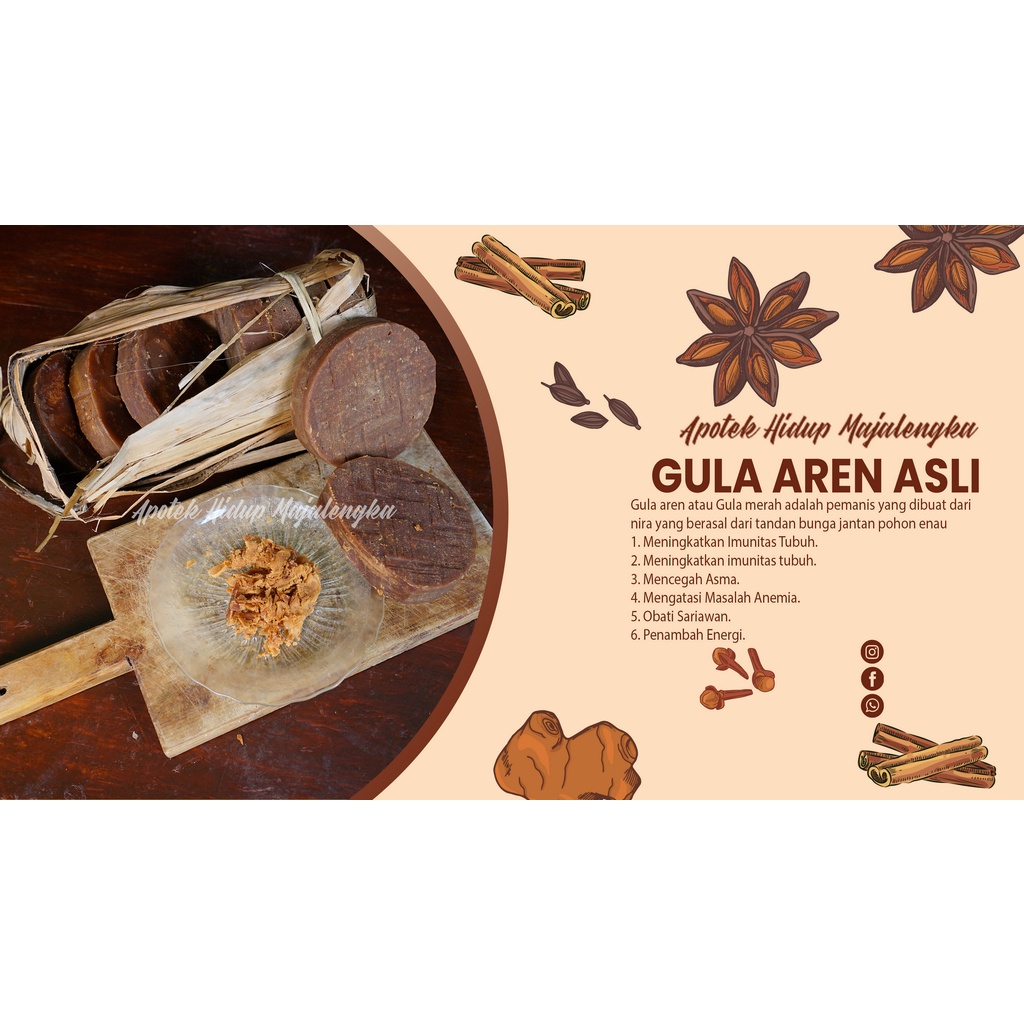 

GULA AREN KAWUNG ASLI 100% Tanpa Campuran dan Pengawet