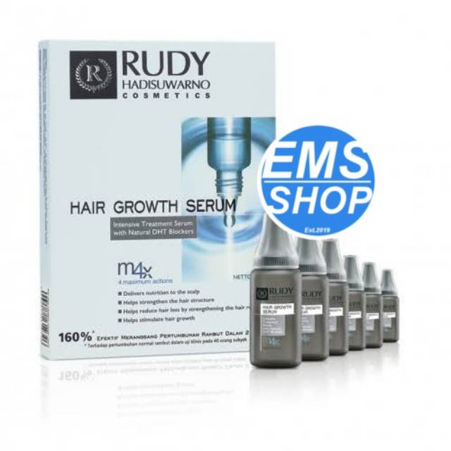 HAIR GROWTH SERUM 6X9ml / GROWTH SERUM / RUDY HAIR GROWTH SERUM / PENUMBUH RAMBUT /RAMBUT KUAT