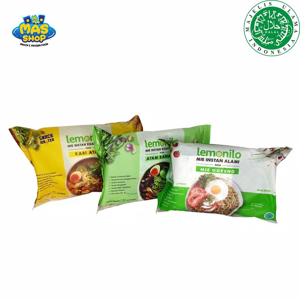 Lemonilo mie goreng dan kuah instant alami Mie Instant Sehat 70gr - Mie Organik / Lemonilo Mie Instan mie sehat