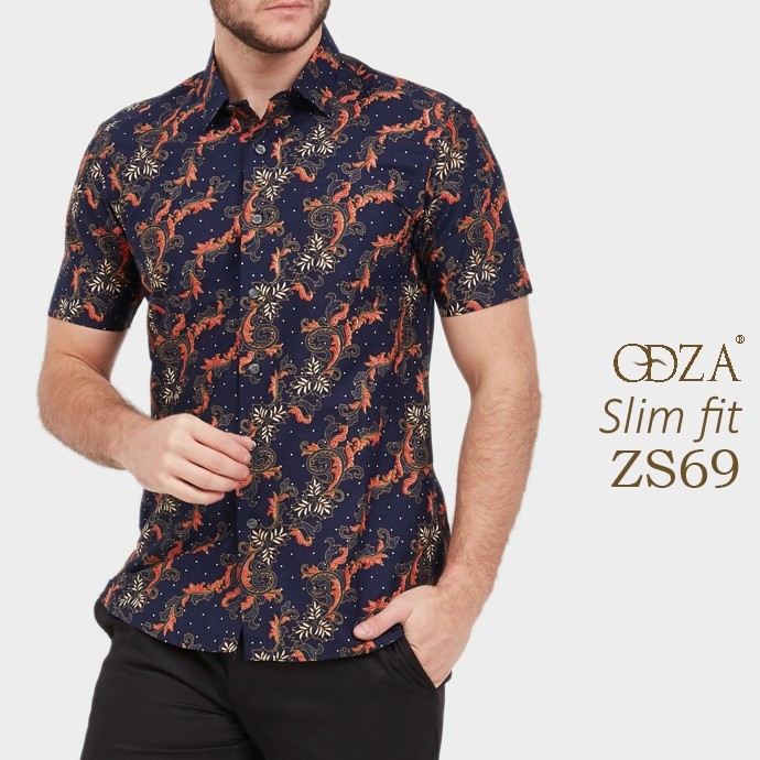 BAJU PRIA/COWOK KEMEJA BATIK PREMIUM SLIMFIT LENGAN/TANGAN PANJANG/PENDEK