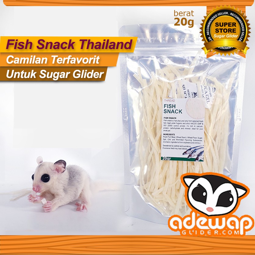 ADEWAP GLIDER Fish Snack Thailand Camilan Snackl Sugar Glider