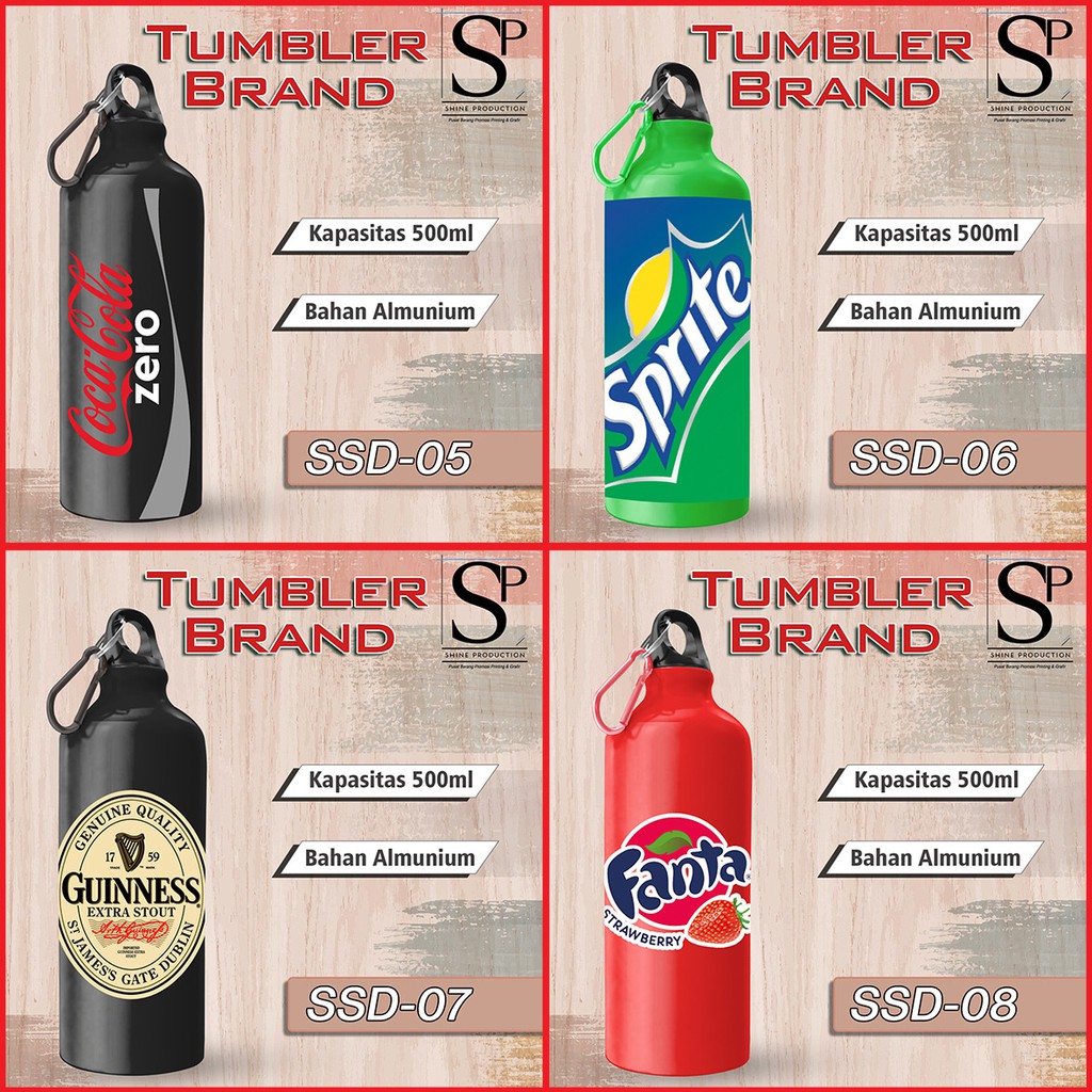 Botol Minum Printing Unik Motif Minuman │ Tumbler Printing Unik